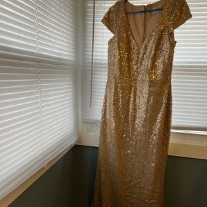 Gold sequins formal/bridesmaids dress size 12
